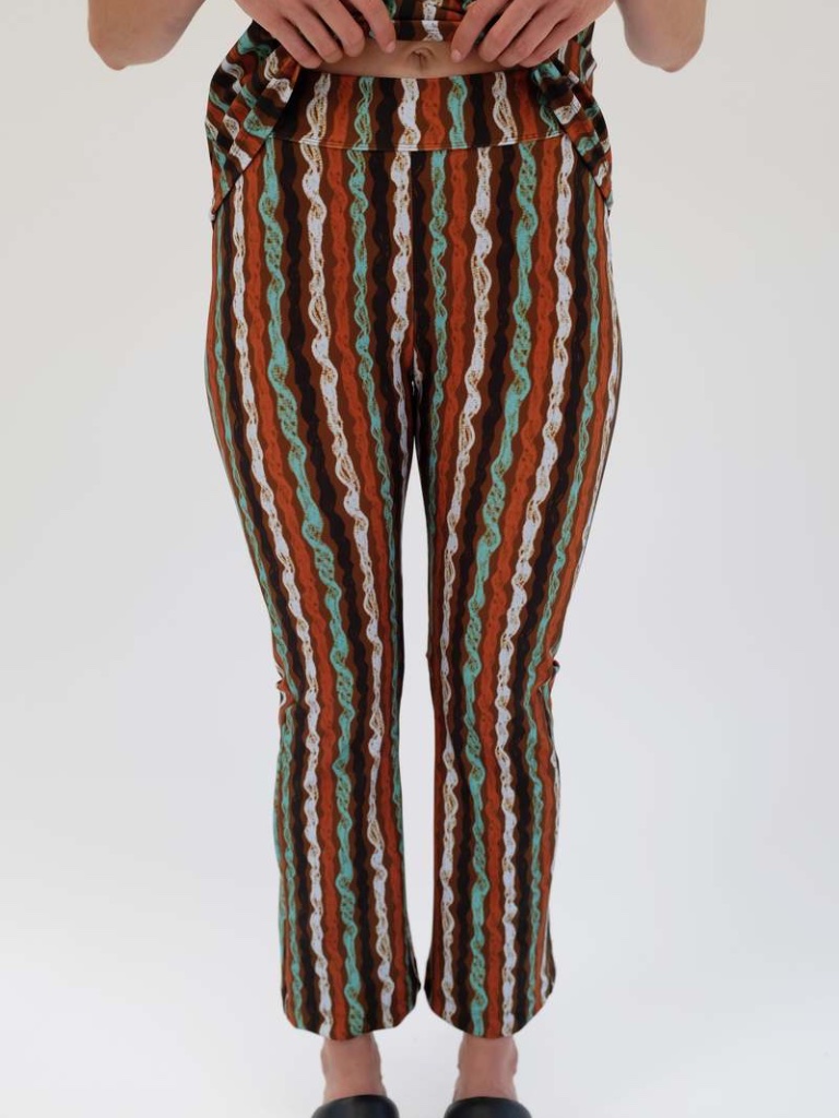 Beklina The Kick Capri Pant In Alta's Ribbons By Alta Walker Japanese Fabric Nwt — image 4 of 8